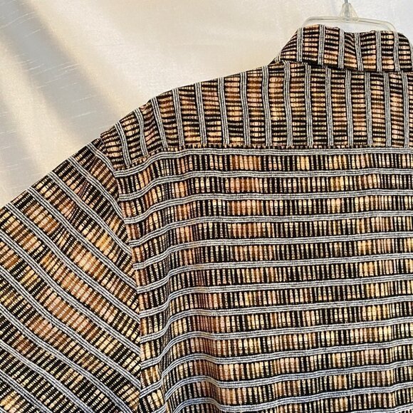 MileStone Authentic Sepia Toned Long  Sleeve Dress Shirt Mens XXLg - Picture 12 of 15